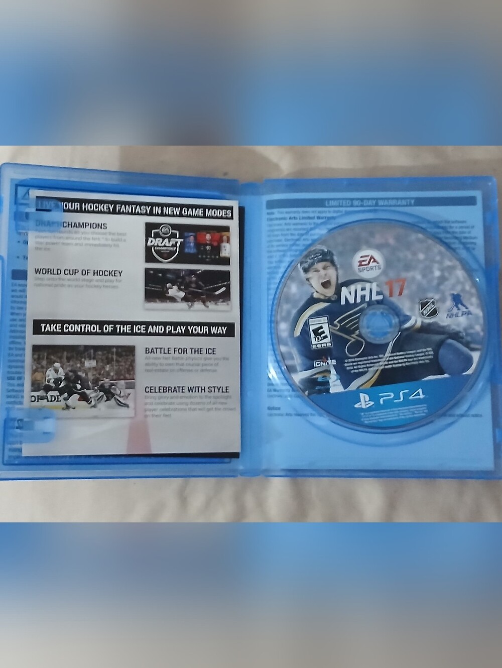 NHL 17 For PS4, Barely Used. No Scratches On Disc. - Picture 3 of 3